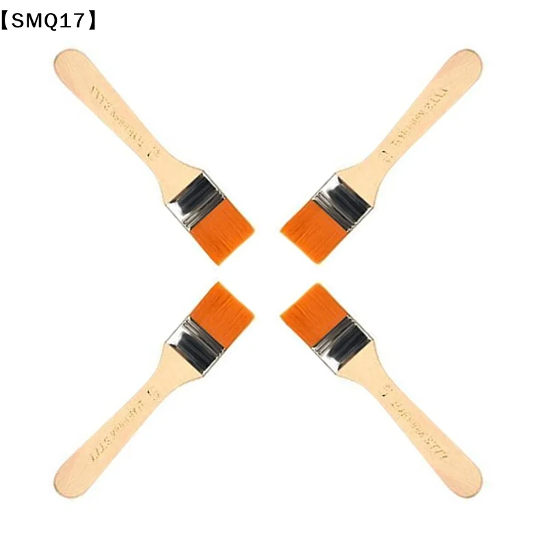 4Pcs/Set Hair Painting Brush Acrylic Paints Nylon Oil Paint Brush Watercolor Paint Drawing Art Supplies Wood Handles【SMQ】