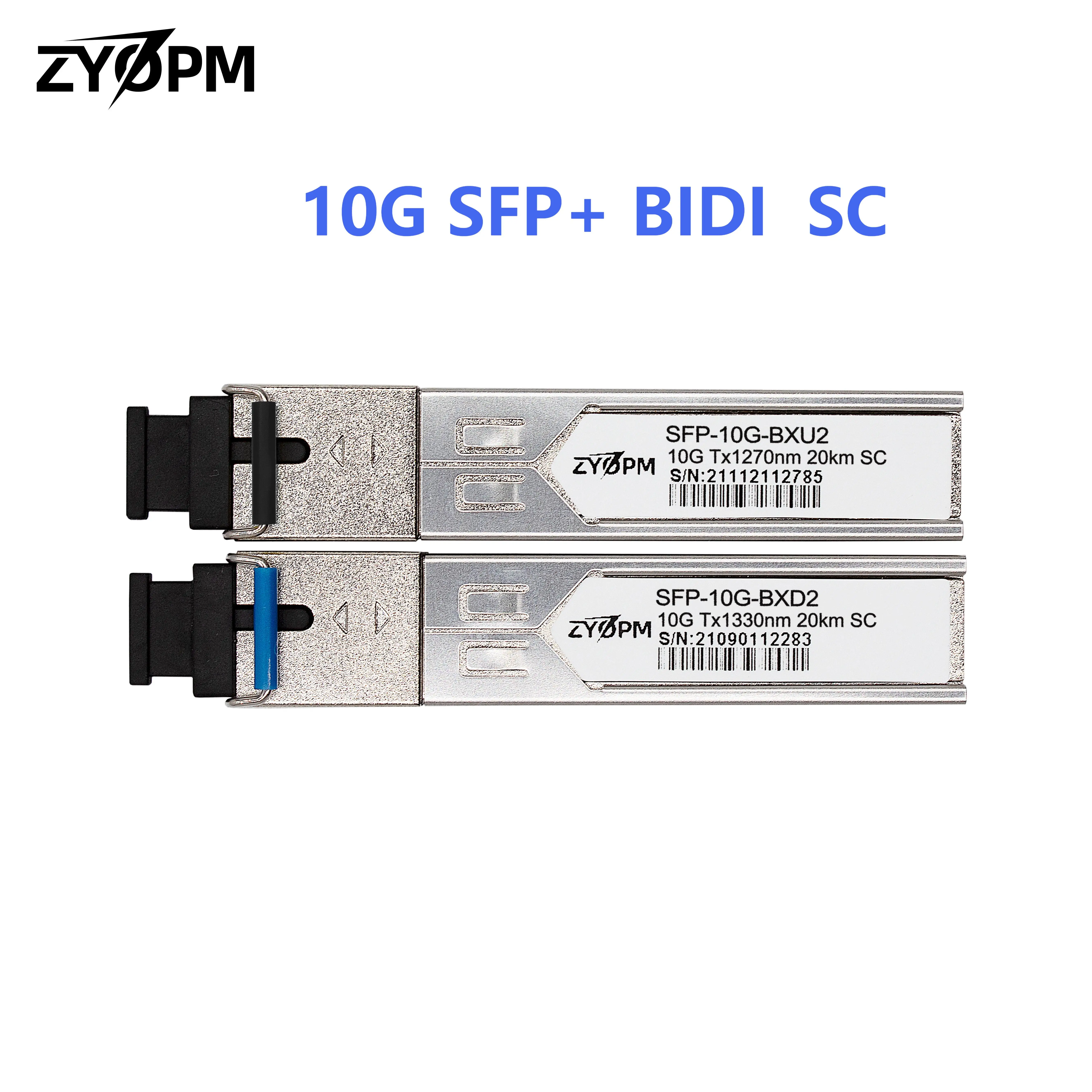10G SFP+ BIDI 20km SC Fiber Transceiver Module 1270nm/1330nm,Compatible with Cisco Mikrotik Ubiquiti TP-link 10G BIDI SC