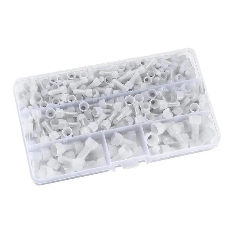 652F 250pcs Crimps Caps Wire Connector Nylon Insulated Electrical Terminals for Preventing Short Circuits In Electrical Systems