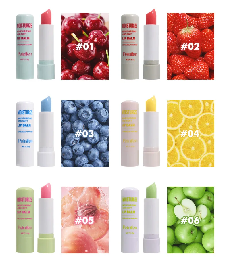 Cherry Fruit‑flavor Lip Balm Set Lip Care Cosmetics, Prevent Dry Chapped Lips Long‑lasting Nourishing Lip Treatment Kit