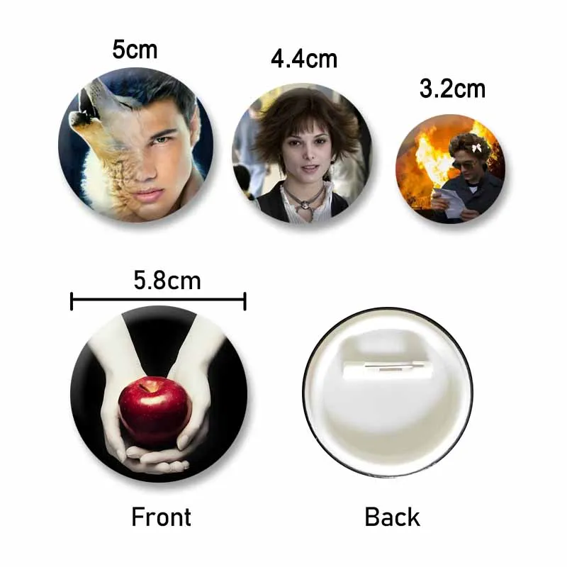 Movies Twilight Enamel Pins Edward Cullen Bella Swan Jacob Alice Cullen Brooch Jewelry Accessories Souvenir Gifts Lapel Badges