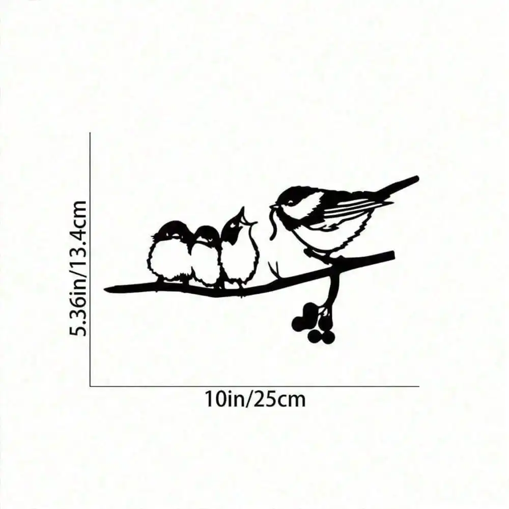 CIFBUY Sparrow Metal Wall Art Rustic Bird Silhouette Outdoor Garden Patio Porch Farmhouse Lawn Ornament Gift Home Decor