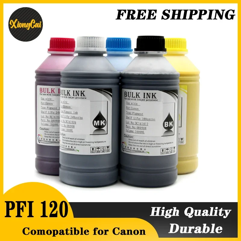 1000ML Pigment Ink For Canon PFI-107 PFI-120 PFI-320 PFI-102 PFI-104 PFI-707 PFI-710 PFI-206 PFI-306 TM-200 TM-300 PF670 iPF680