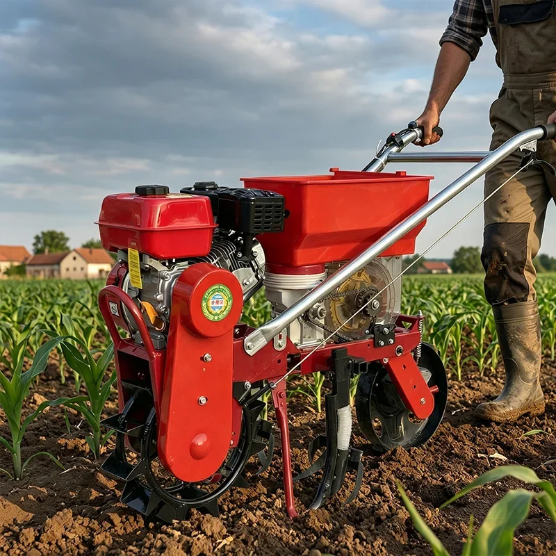 Petrol-Powered Corn Precision Seeder Simultaneous Seeding and Fertilizing, Adjustable Plant Spacing—Multifunctional (Customized)