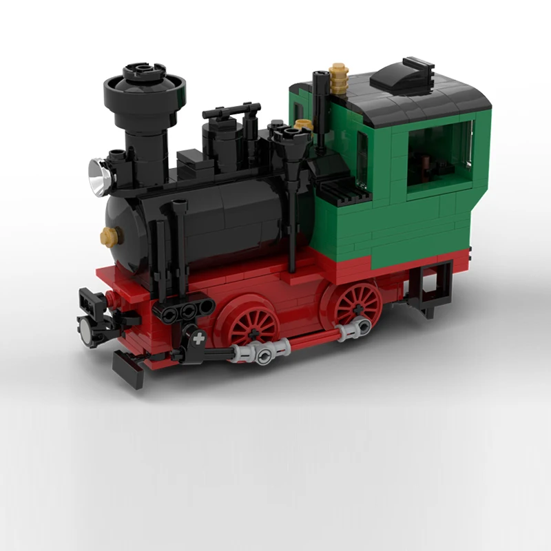 Stadt Auto Modell MOC Bausteine Flecken Dampf Lokomotive Zug Modulare Technologie Geschenke Urlaub Montieren Kinder Spielzeug Anzug