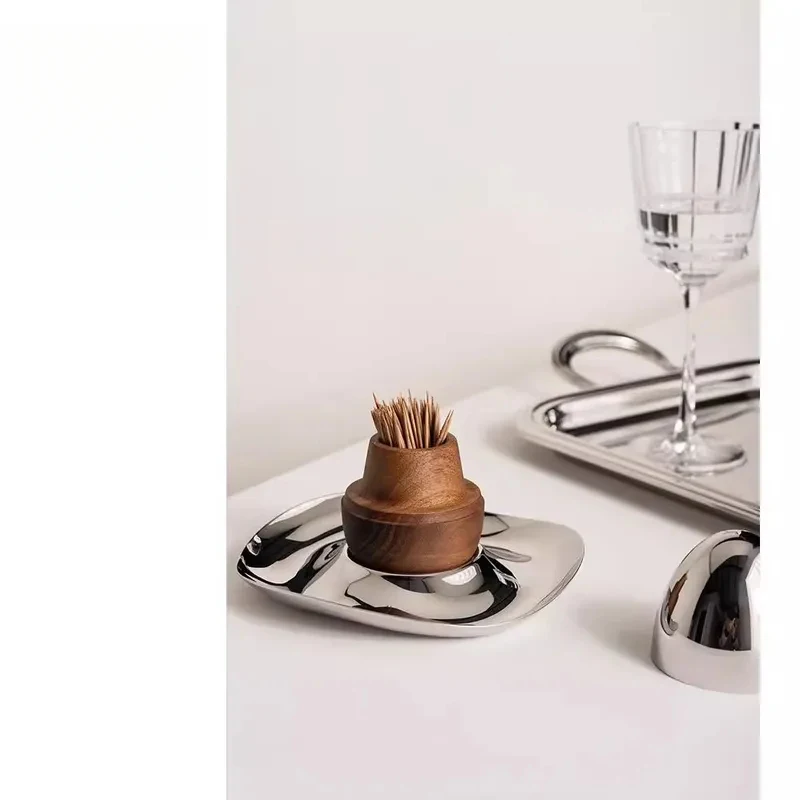 European Style Light Luxury Creativity Design Egg-Shaped Toothpick Box Living Room Advanced Mini Decoration Small Ornaments