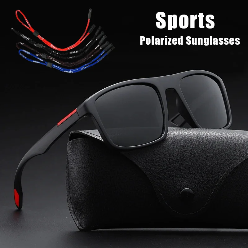 

Fashion Men Polarized Sunglasses Brand Designer Women Retro Classic Vintage Driving Gradient Male Sun Glasses with Rope