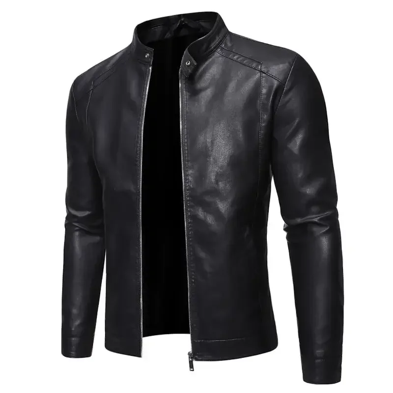 

Men Faux Leather Jacket Motorcycle 8Xl Men's Jackets Black Jaqueta De Couro Masculina Outwear Male Pu Leather Mens Coats Brand