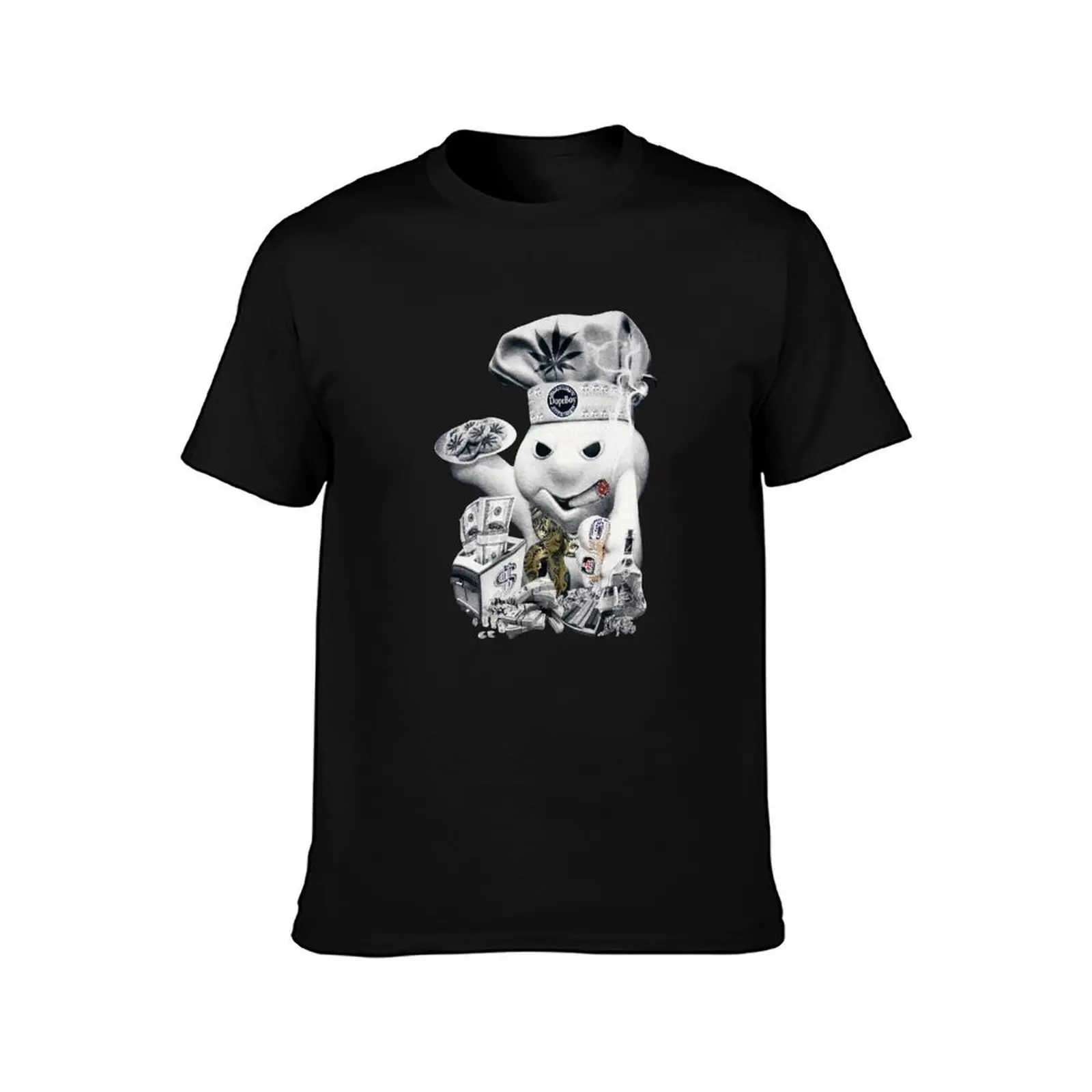 Gangster Pillsbury Dough Boy Funny T-Shirt High Elasticity Sports T-Shirt