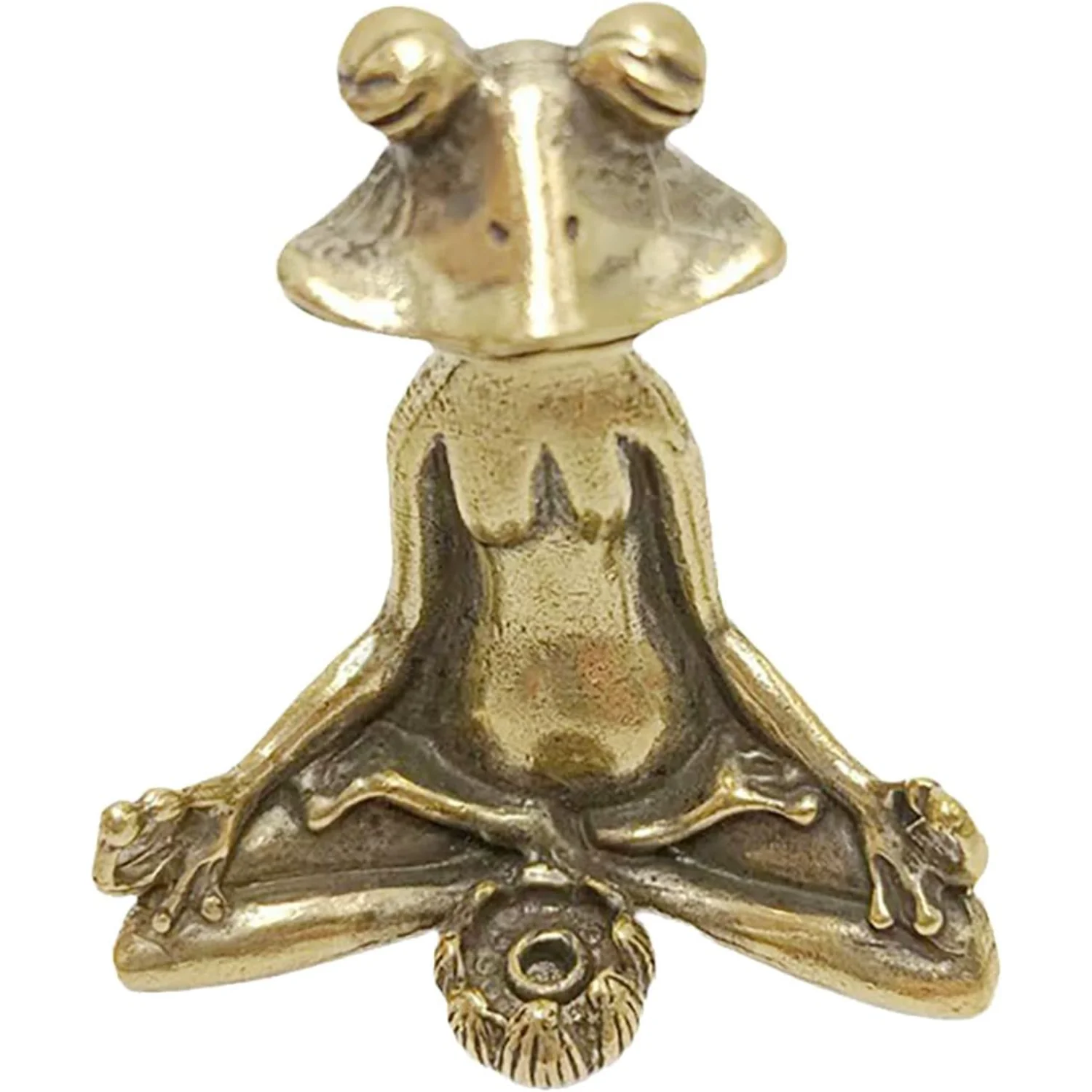 Brass Frog Holder Figurine Aromatherapy Decor for Living Room Office