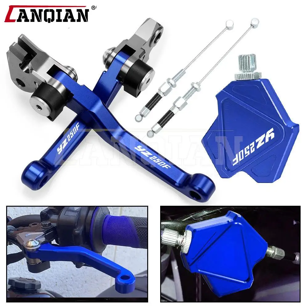 

YZ250F Dirt Bike Brake Clutch Levers Stunt Clutch Easy Pull Cable System Set For YAMAHA YZ 250 F 2007 2008 Motocross Accessories