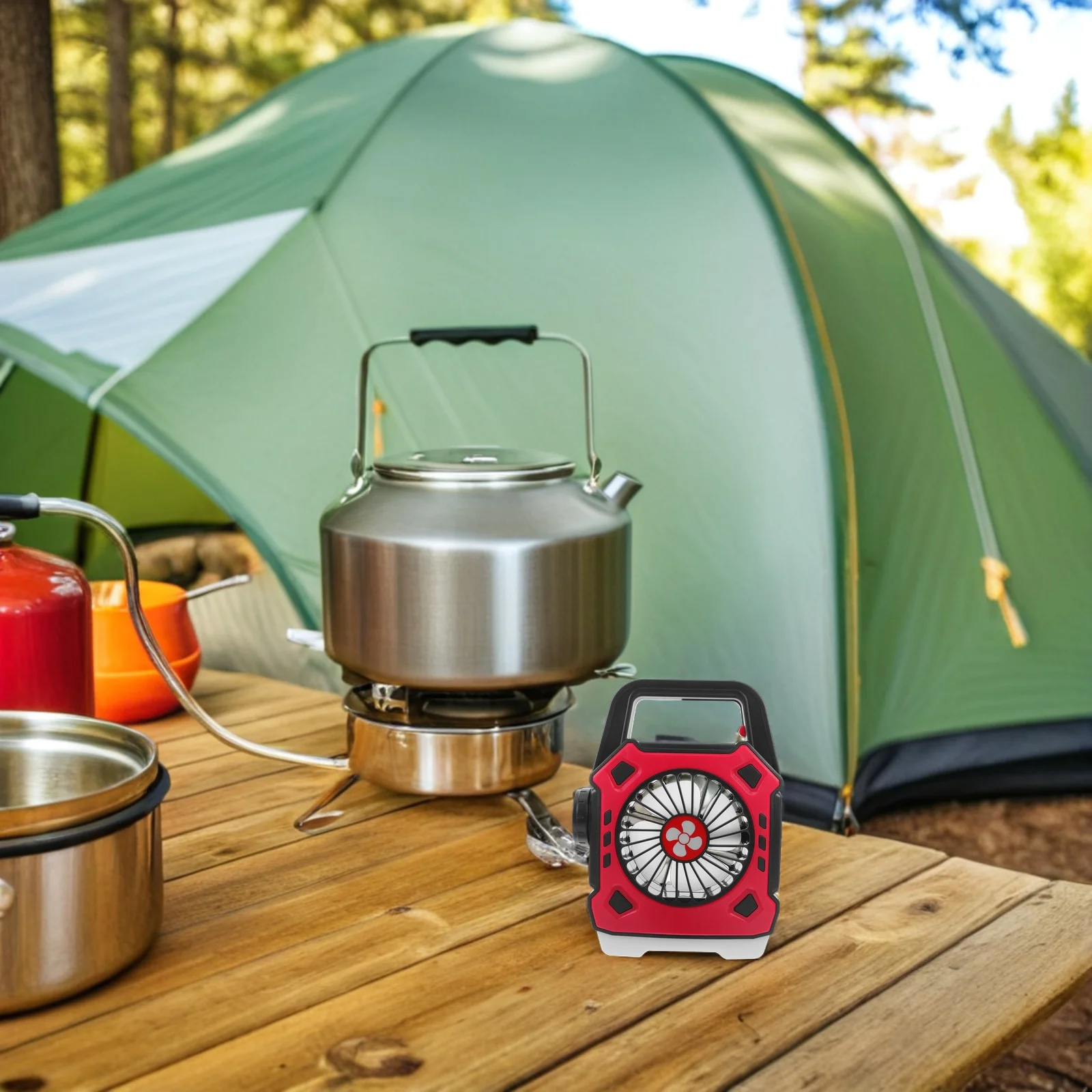 

Multi-Function Fan with Lantern: Compact Lightweight Portable Camping Fan for Outdoor Adventures and Indoor Emergencies
