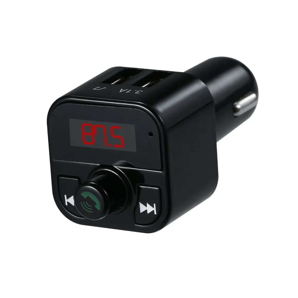 Portable BT 5.0 FM Transmitter Dual USB Wireless Handsfree MP3 Player Automatic Power-off Bluetooth Adapter Car