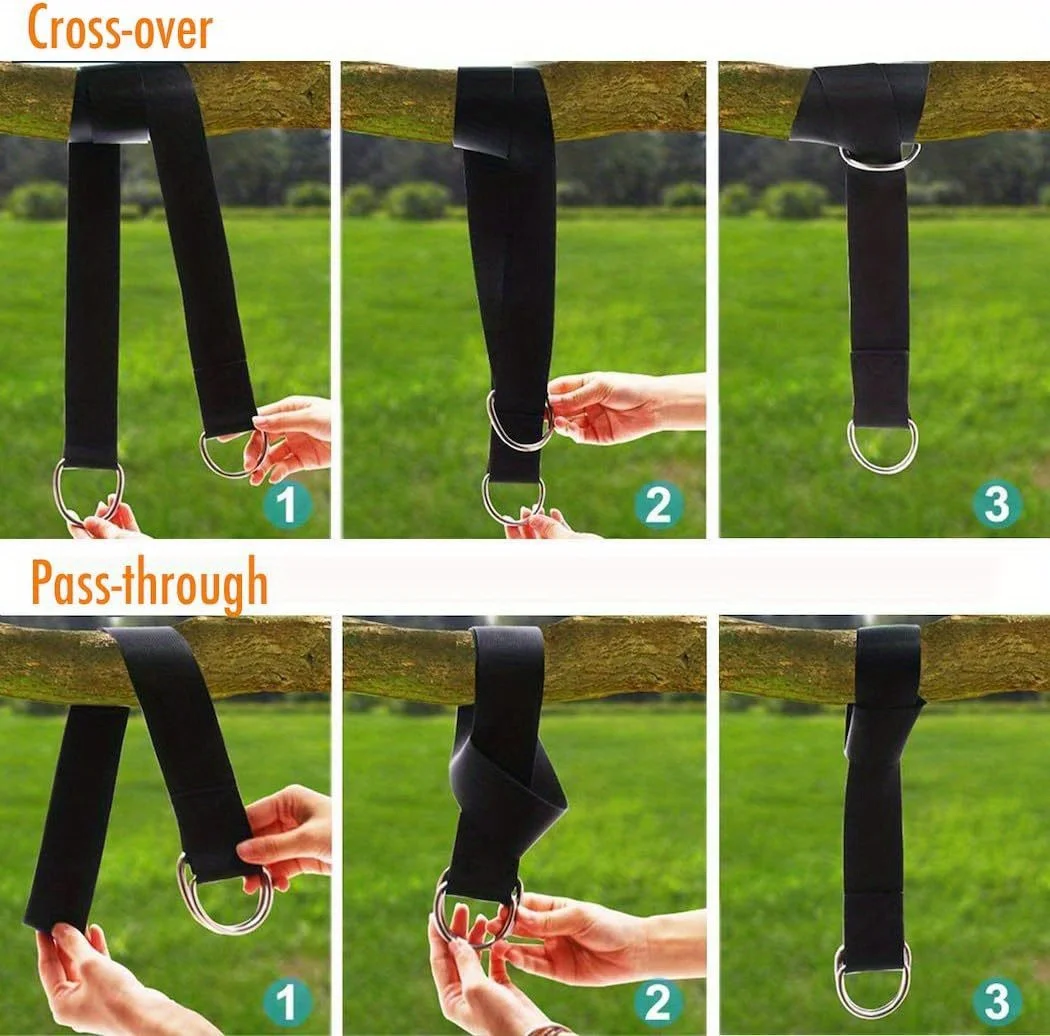 Robuste Camping-Hängemattenschlingen mit Sicherheitsschlössern, ideal für verschiedene Outdoor-Schaukel-Hängemattenzubehör in Vergnügungsparks. – Detail 2