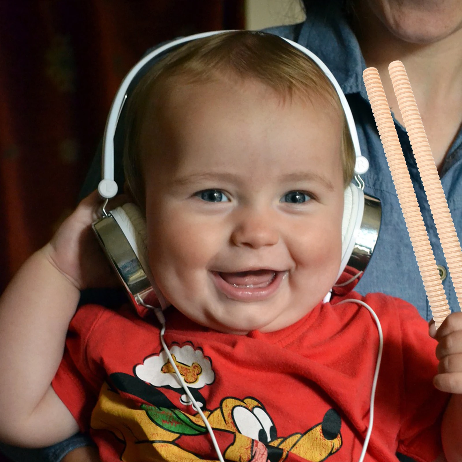 

2Pcs Wood Claves Percussion Instrument Rhythm Sticks Toddler Musical Hardwood Classical Natural Safe Lightweight Fun Cognitive