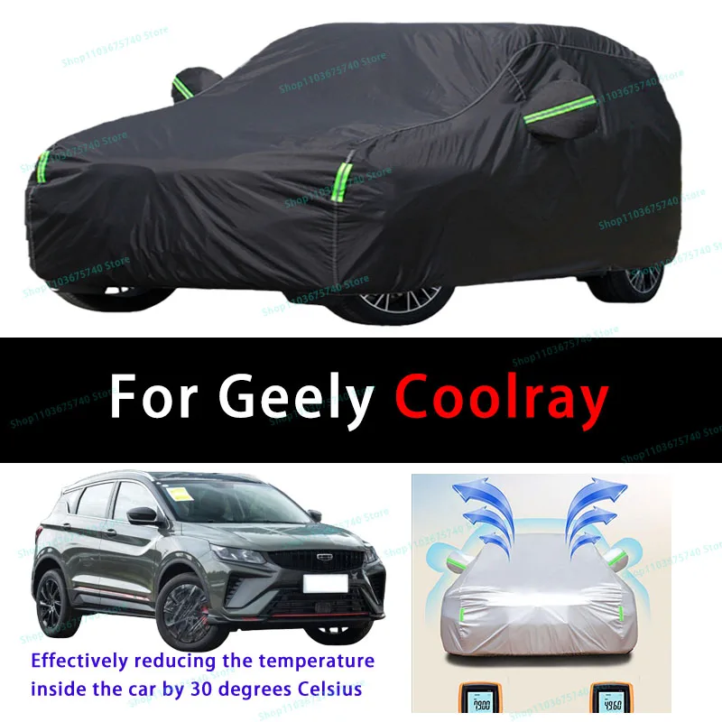 For Geely Coolray Summer Full Car Covers Outdoor Sun uv Protection Dust Cooling Protective Auto Protective Cover