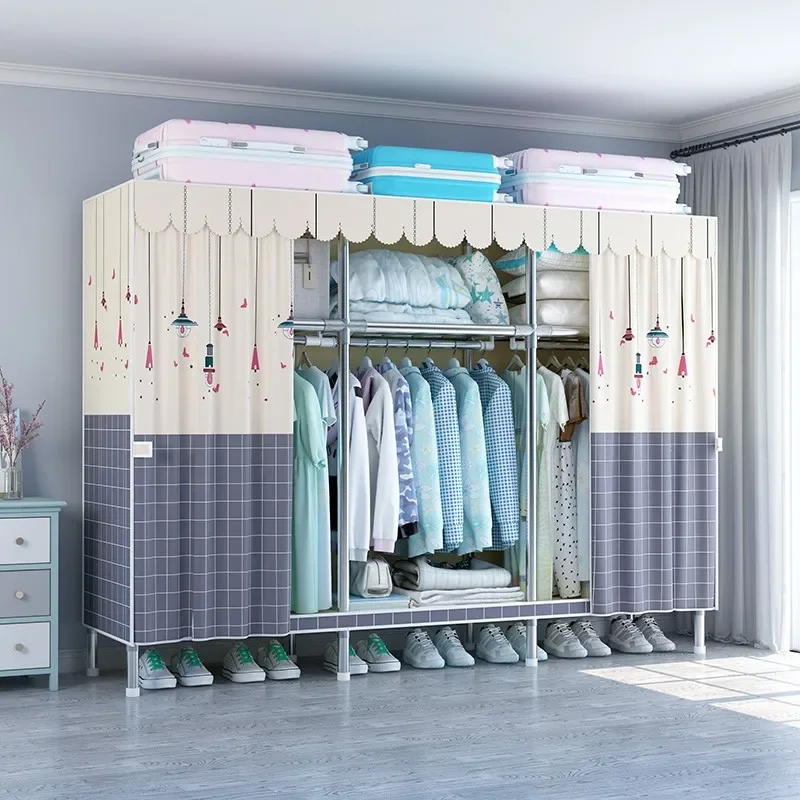 

'195 см Китай Простой Шкаф Дешевый Портативный Складной Шкаф Водонепроницаемая Ткань Для Хранения Гардероб Шкафы