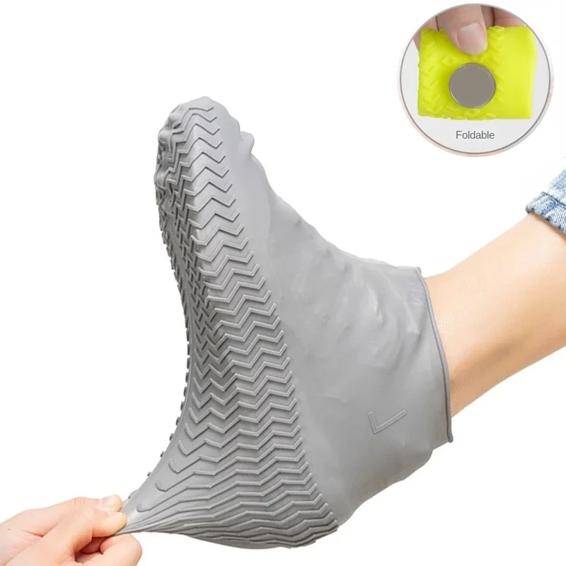 

1/2Pair Non-Slip Unisex Shoes Protectors Latex WaterProof Shoe Covers Reusable Rain Boot Overshoes Walking Shoes Accessorie