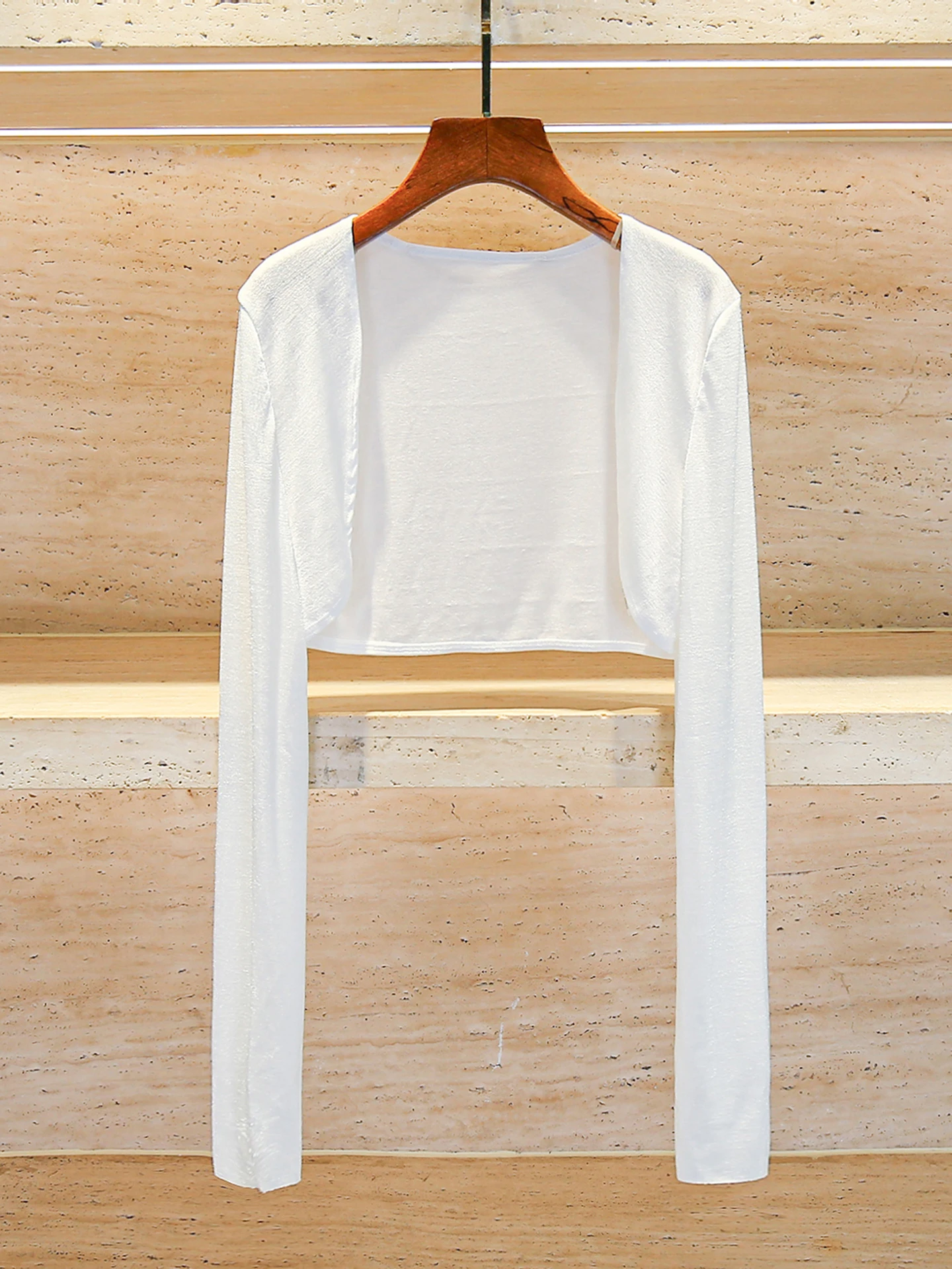 High-End-Sommer-Oberteil für dünne Damen, gestrickt, Sonnenschutz-Cardigan, Top, Pendeln, hohe Taille, anderes Material, lang, Sve, rund, Ne