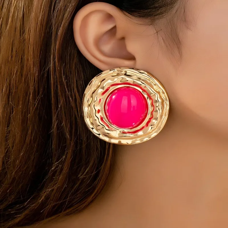 

Fashionable Exaggerated Alloy Big Earrings Elegant Women Daily Party Versatile Accessories Unique Jewelry Accessories