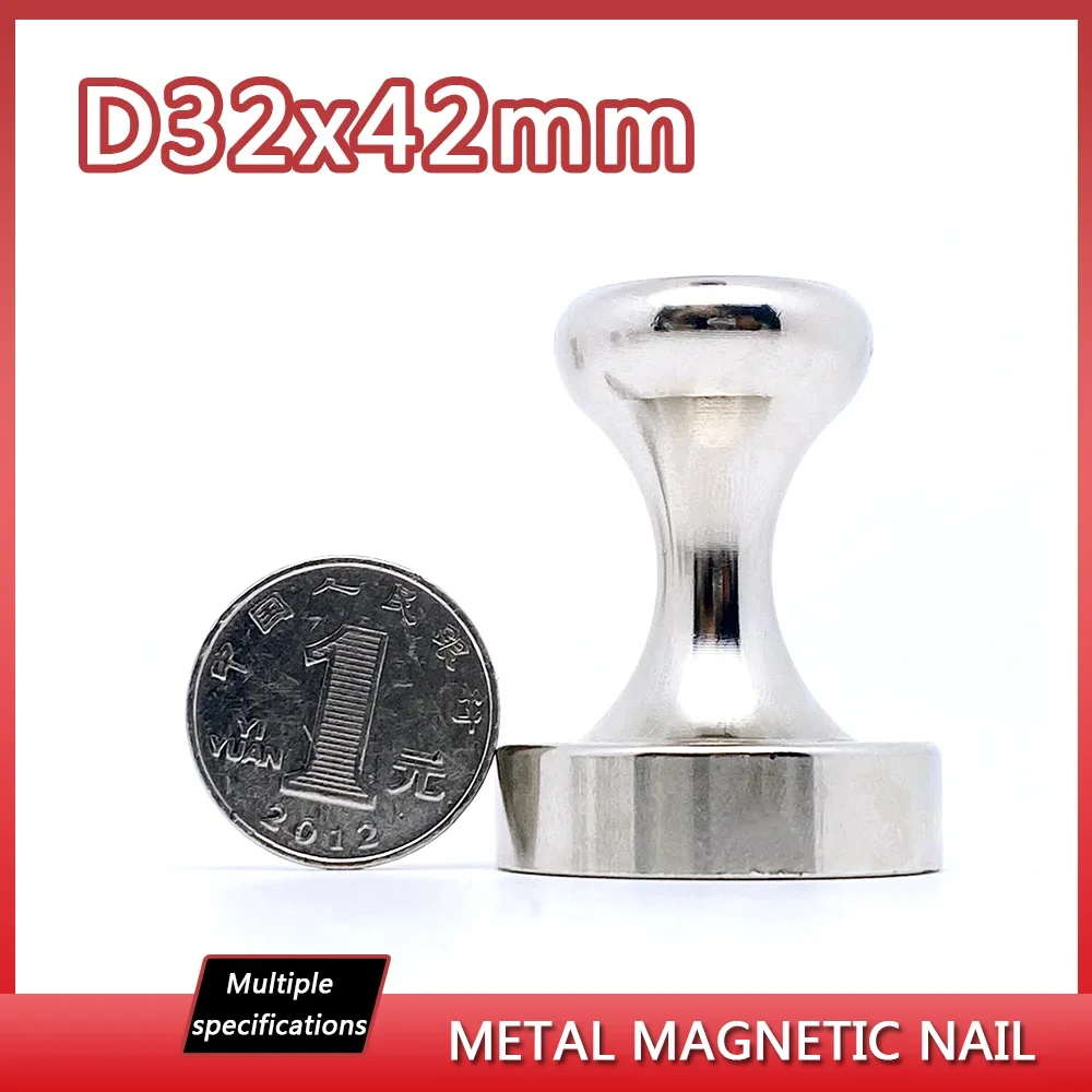 D32x42 Metal Magnetic Nails D36x46 Strong Magnetic Nails Fridge Pastes White Board Office Powerful Magnet Thumbtack D42x52