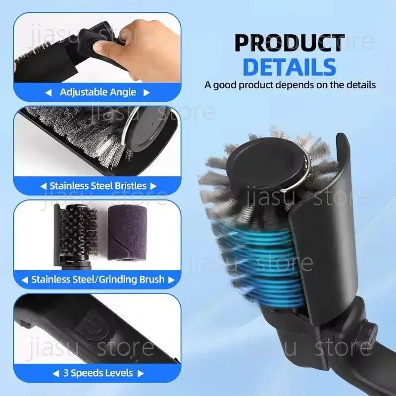 Electric Grill Brush for Cleaning Heavy - oil Stains on Grill Grates