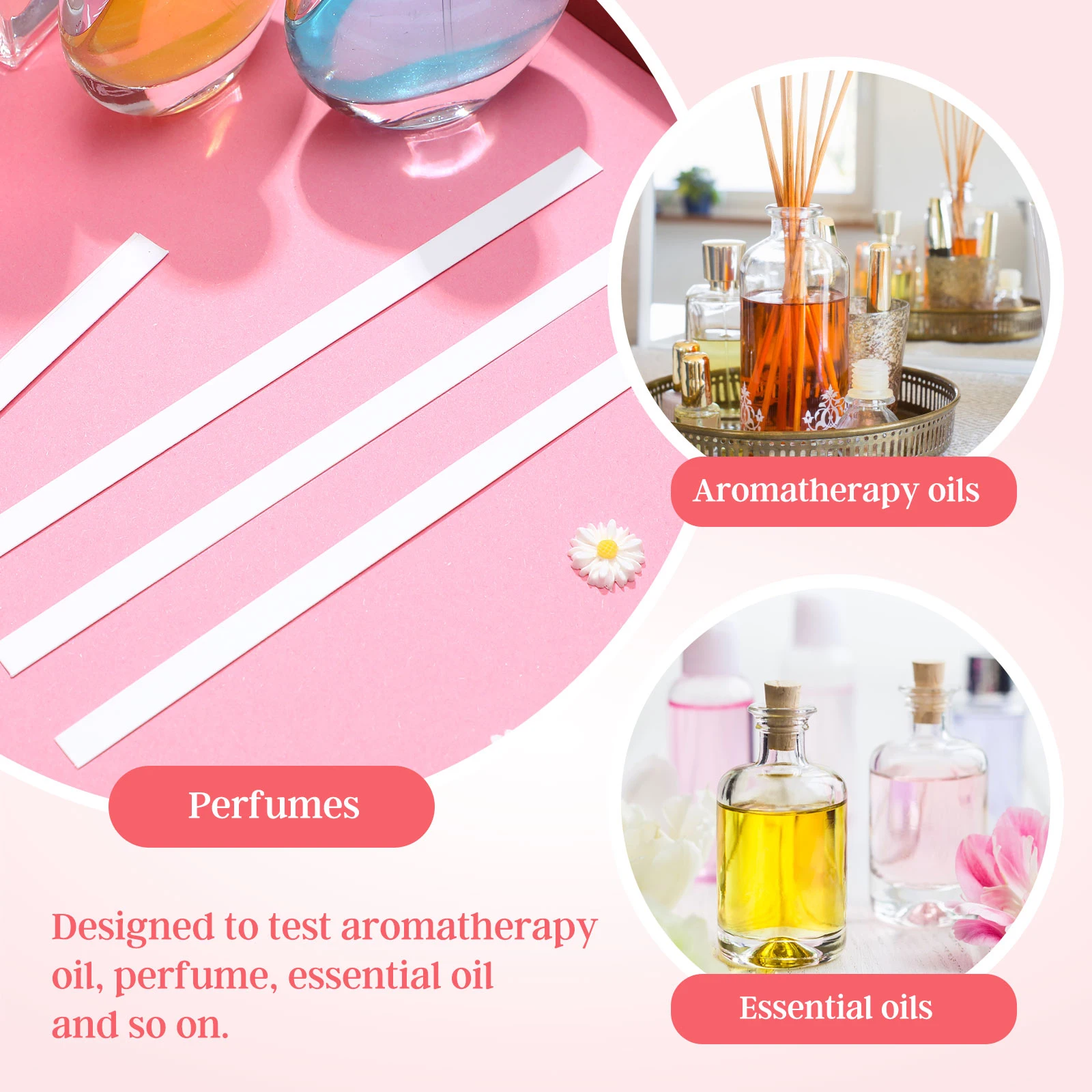 

500 pcs Perfume Scent Strips Tester Paper for Essential Oils Fragrance Disposable Aromatherapy Incense Sticks Samples