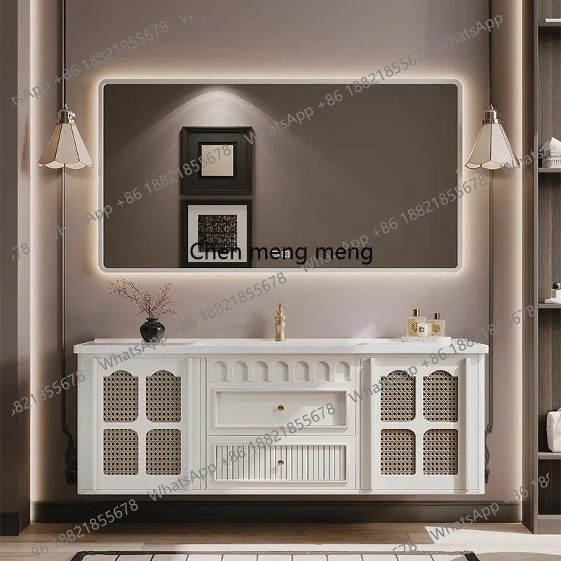 

E136 Vanity Led Lighting Bathroom Cabinets Washbasin Corner Fog Removal Simple Bathroom Cabinets Floor Oak Furniture Gabinetti