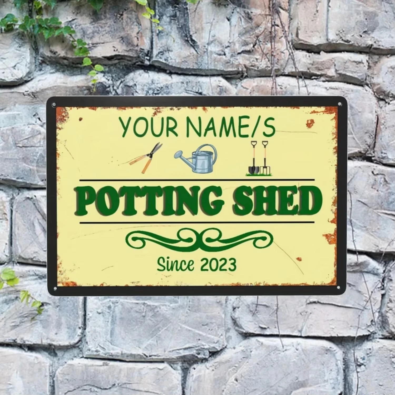 Customizable Potting Shed Metal Sign 8x12 Inch, Home Wall Decor Waterproof Dustproof Ornament