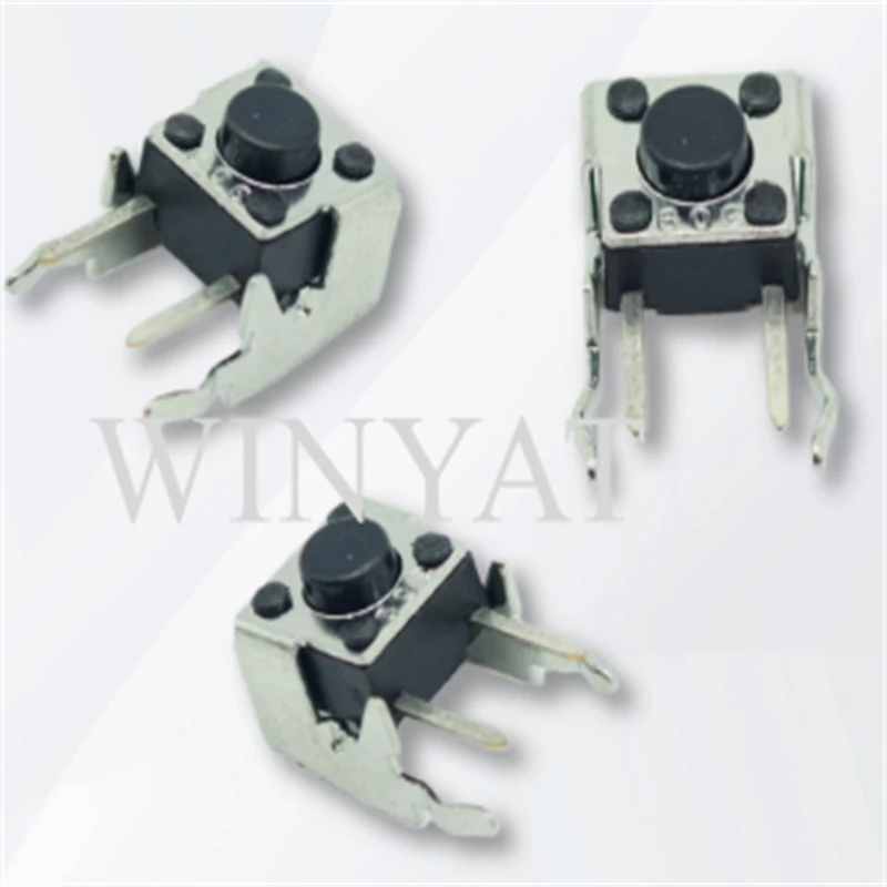 100pcs  Touch Switch 6X6X4.3  6x6 Side Key 4.3mm With A Bracket