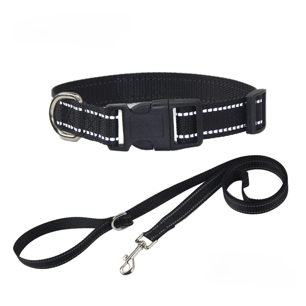 Set aus Nylon-Hundehalsband und Leine, Haustierhalsbänder, Leine für kleine, mittelgroße und große Hunde, Hundezubehör für kleine Hunde – Detail 8