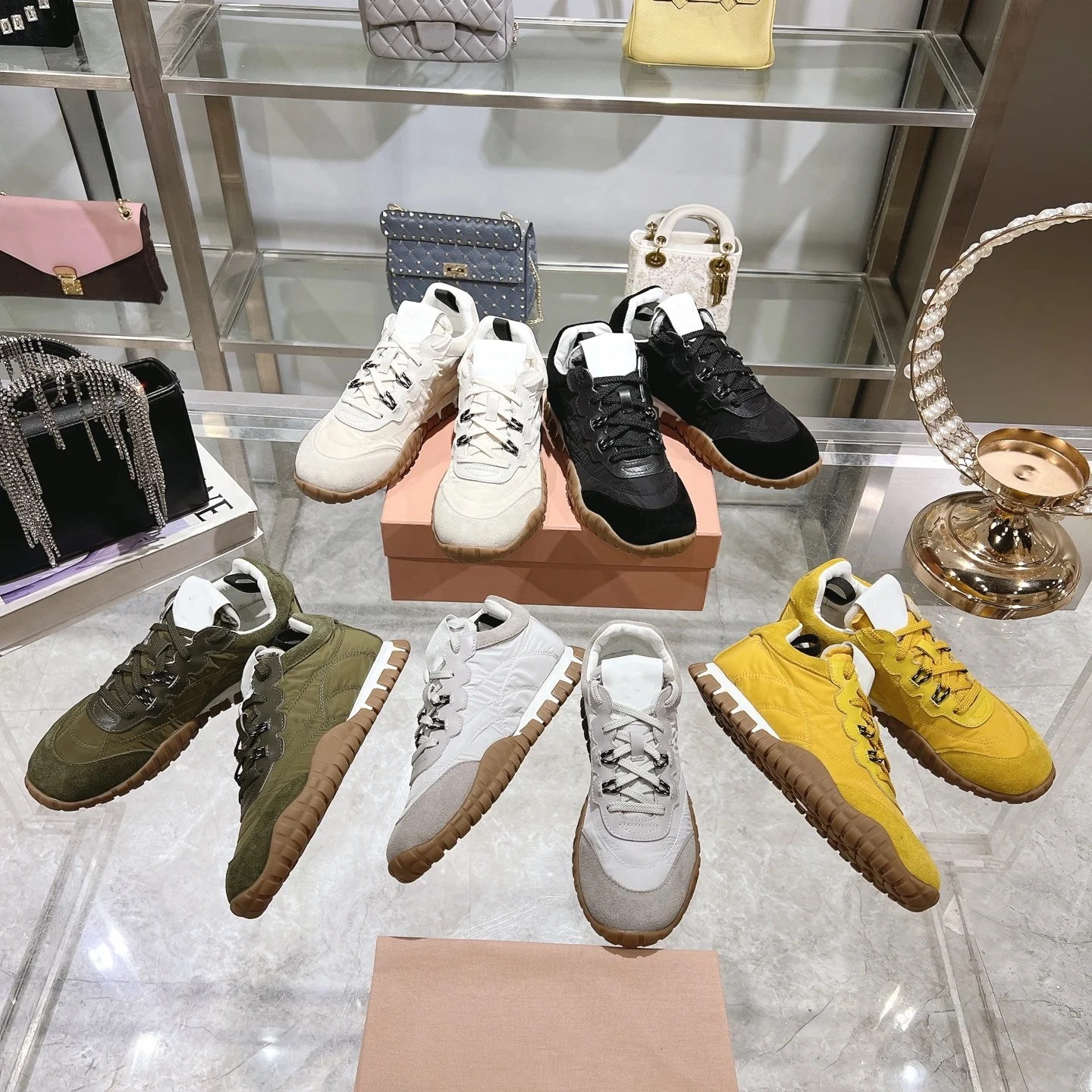 

2025 Spring and Summer Fashion Versatile Lace-Up Thick-Soled Breathable Casual Women's Shoes