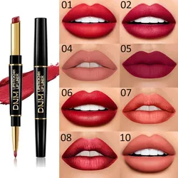 2 in 1 Double Head Lip Liner Pencils Lipstick Waterproof Long Lasting Moisturizing Pigments Lip Cosmetics Matte Lip Stick Makeup