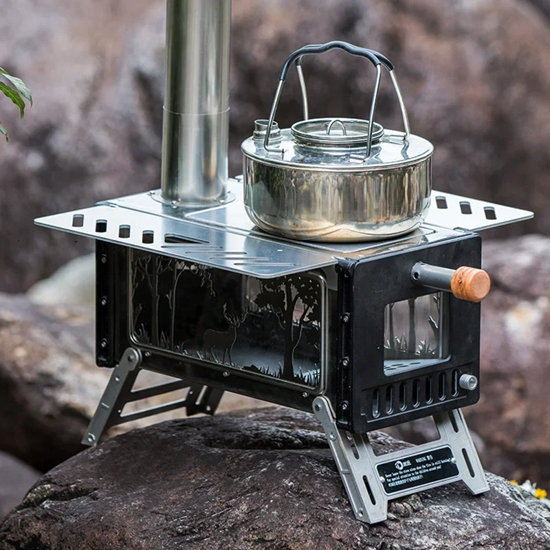 Portable Camping Stove Patio Heaters Fire Wood Bonfire Garden Brazier Patio Heaters Tourist Cooker Outdoor Heating Pemanas LLPH