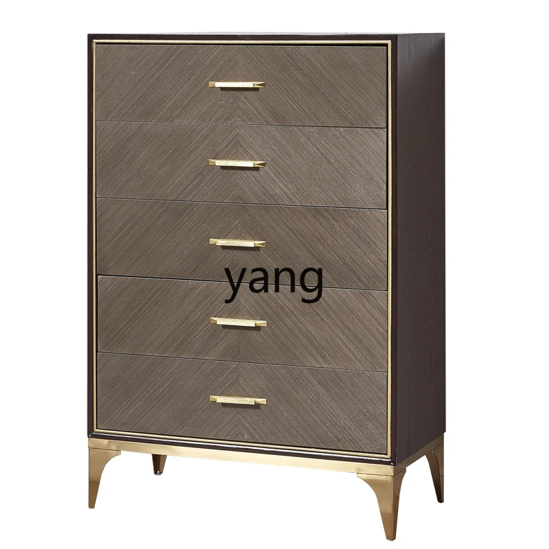 

Yjq Chest of Drawers Storage Entrance Cabinet Modern Home Art Solid Wood Drawer Wall Bedroom Curio Cabinet