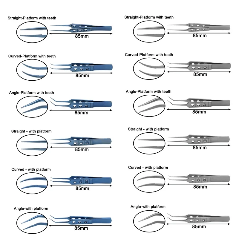 GREATLH Microsurgical Tweezers Autoclavable Forceps with Teeth Eyelid Surgery Tool Ophthalmic Instrument Stainless Titanium