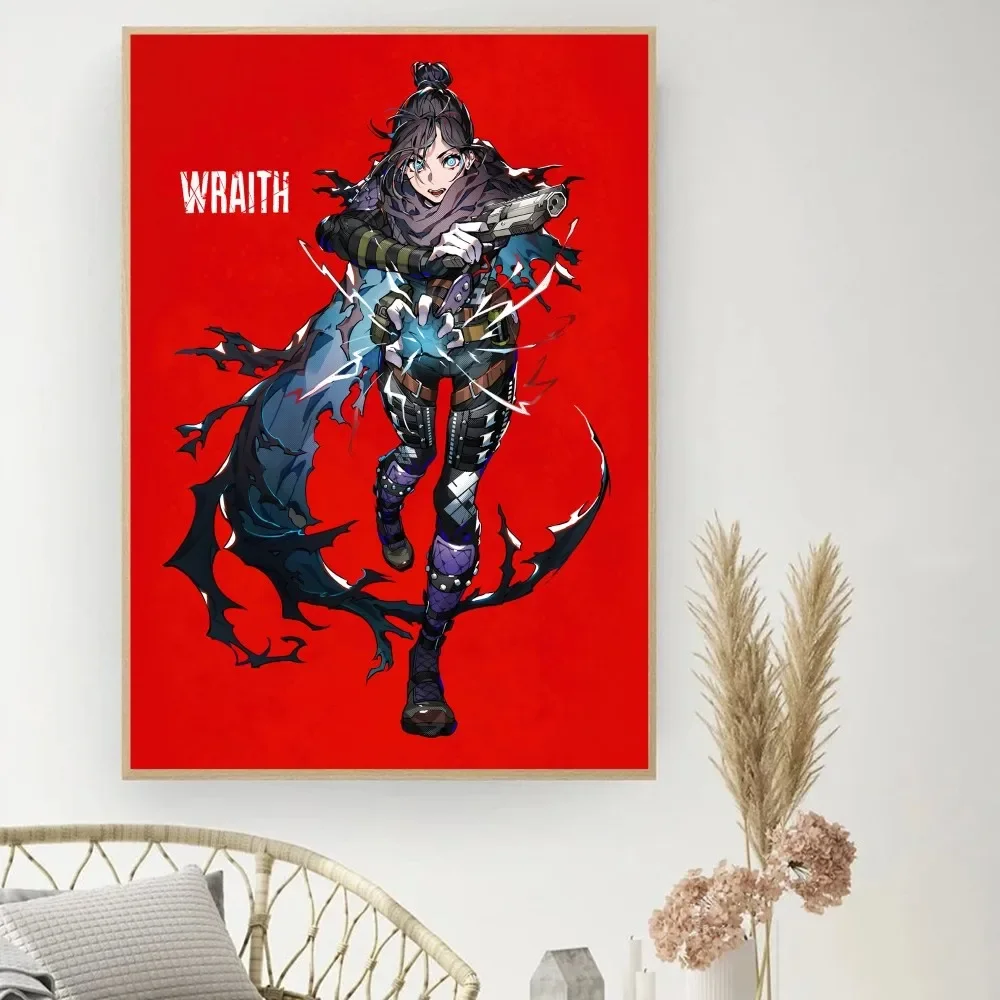 Game A-Apex Legedns Wraith Poster DIY Vintage Movie Poster Wall Art Painting Study Stickers Big Szie Wall Painting