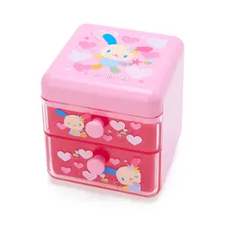 Usahana Desktop Organizer Box Anime Cute Kawaii Transparent Makeup Box Ornaments Hair Accessories PVC Drawer Storage Box