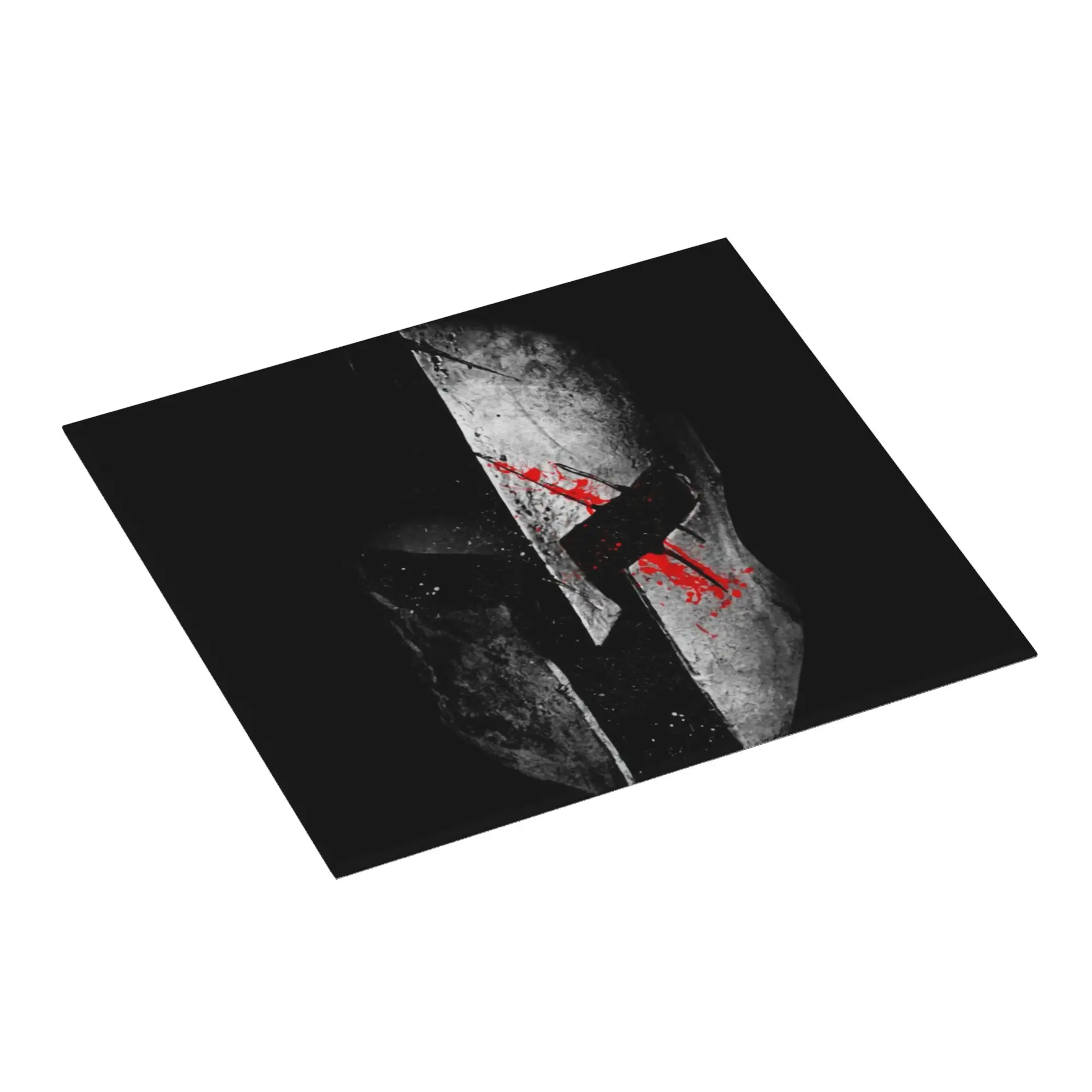 Sparta Skull Spartan Helmet Non Slip Kitchen Counter Protector Mat Barware Tableware Reusable  Bathroom Drying Mat For Kitchen