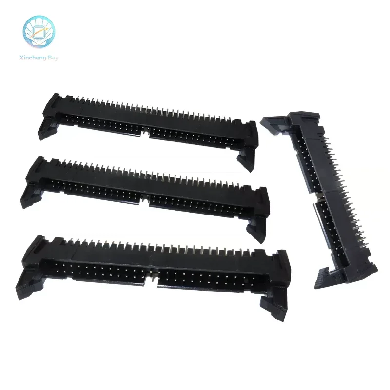 5pcs DC2 2.54mm Pitch Straight / Right Angle Hook Horn Socket Connector 10/14/16/20/26/30/40P For Flat Ribbon Cable IDC Socket