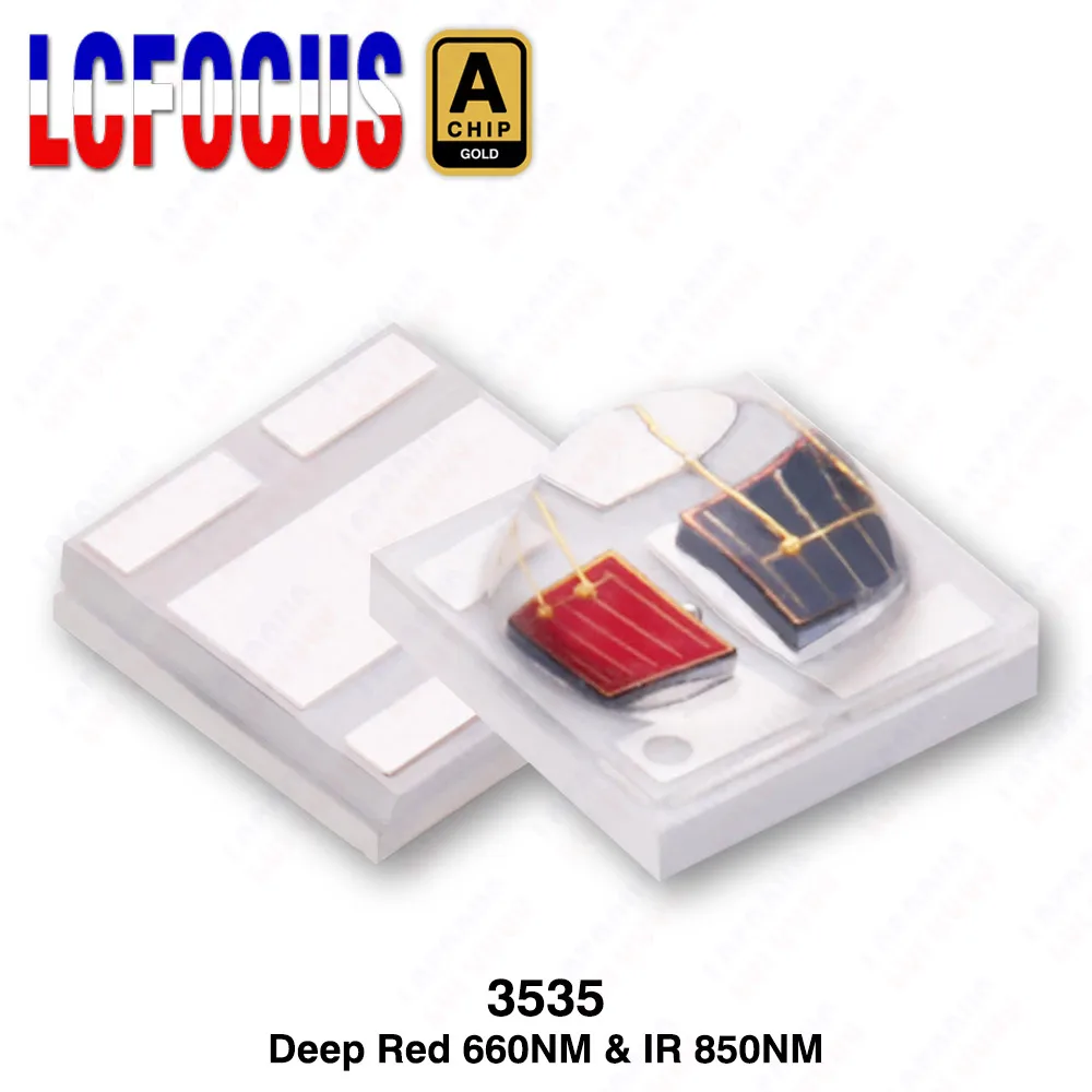 3535 Bicolor 2*3W Deep Red 660nm + Infrared IR 850nm Double Color SMD COB For 3 6 W Watt Therapy Medical Cosmetology LED Chip