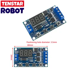 DC 12V 24V Dual MOS LED Digital Time Delay Relay Trigger Cycle Timer Delay Switch Circuit Board Timing Control Module DIY