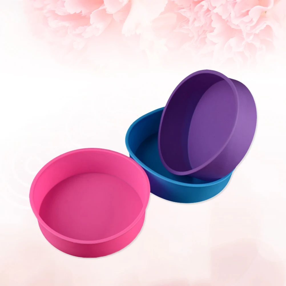 

1Pcs BPA Free Silicone Round Cake Pan Non-Stick Baking Mold Flexible Bakeware Pan