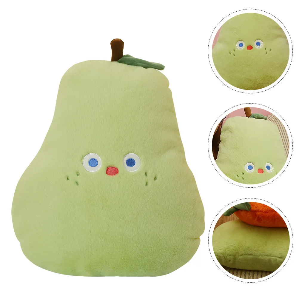 

Мягкая игрушка-подушка для детей в виде зеленой груши, милый мультяшный фрукт для детей