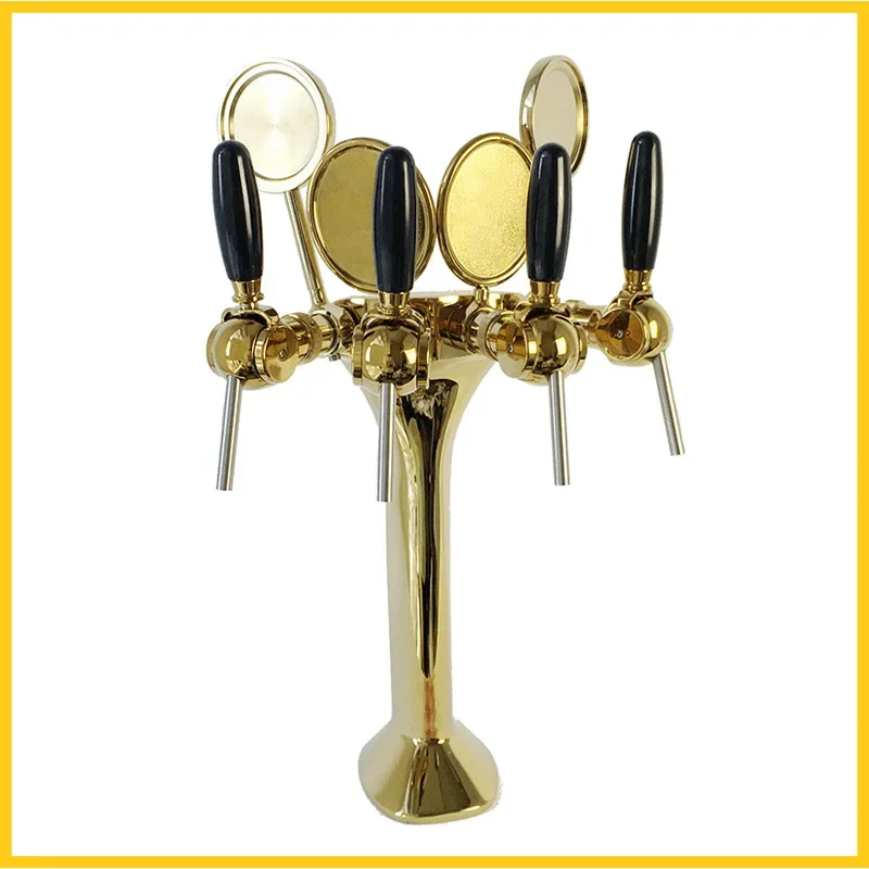 

The whole set of beer columns, snake-shaped golden four-headed wine columns