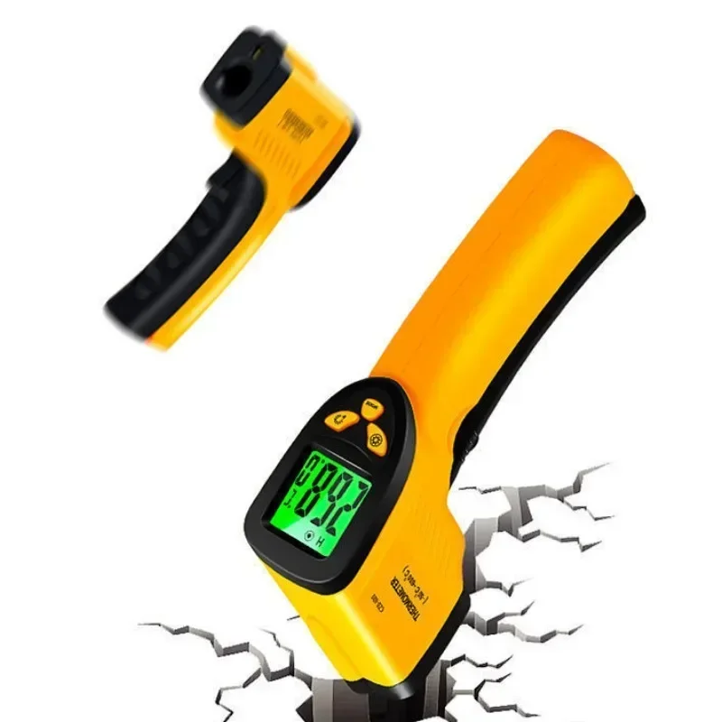 Household oil temperature infrared thermometer gun, commercial kitchen baking handheld industrial gun