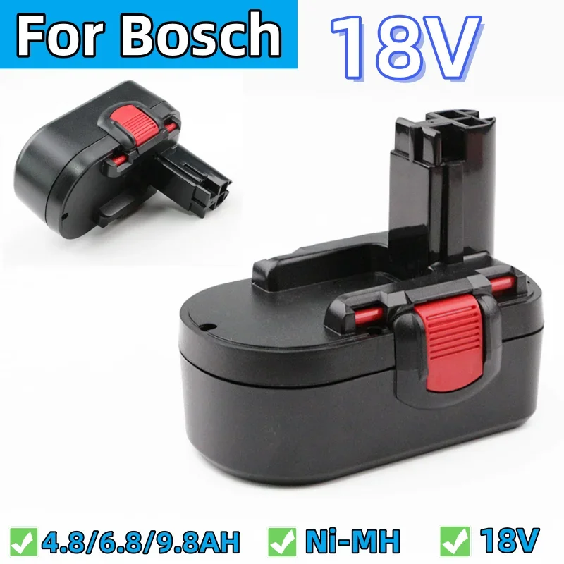 18V 4.8/6.8/9.8Ah Remplacement Battery for Bosch BAT025 BAT026 BAT160 2607335277 2607335535 2607335735 PSR 18 VE-2 GSR