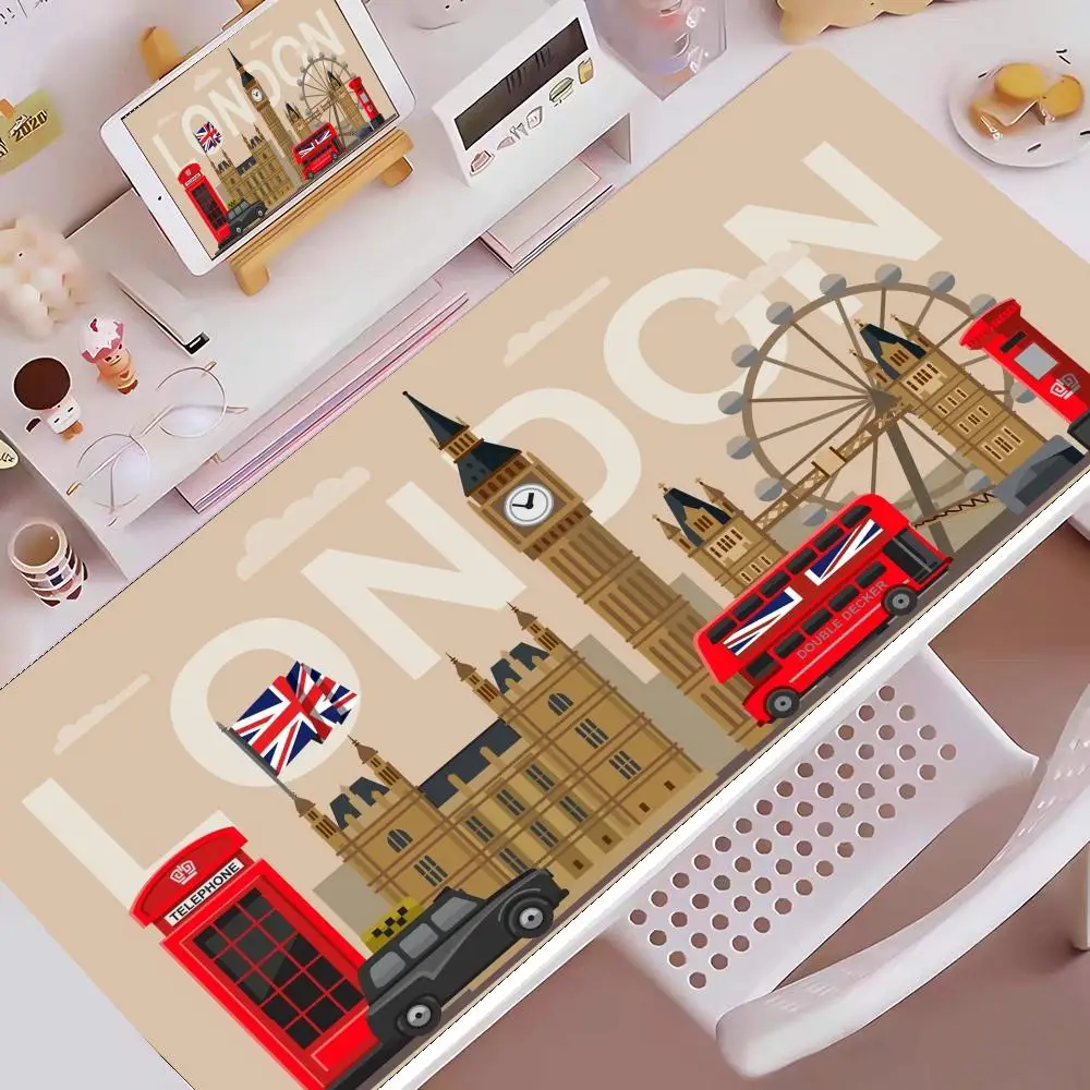 

Vintage car plaque cityscape license plate paris london new york Mouse Pad E-sports gaming mouse pad oversized personalized desk
