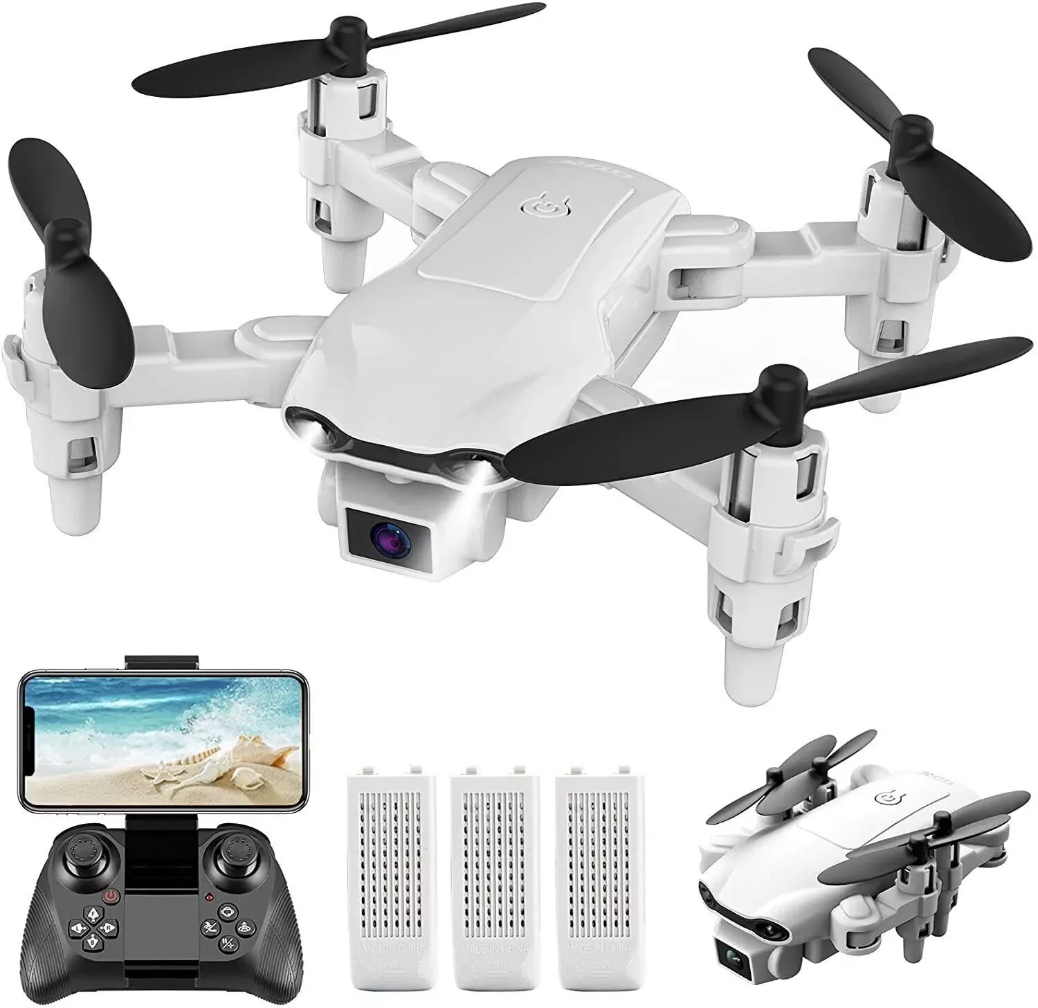 V9 Mini Drone For Kids Adults 720P HD FPV Camera, Foldable RC Quadcopter For Boys Girls With Altitude Hold, Headless Mode