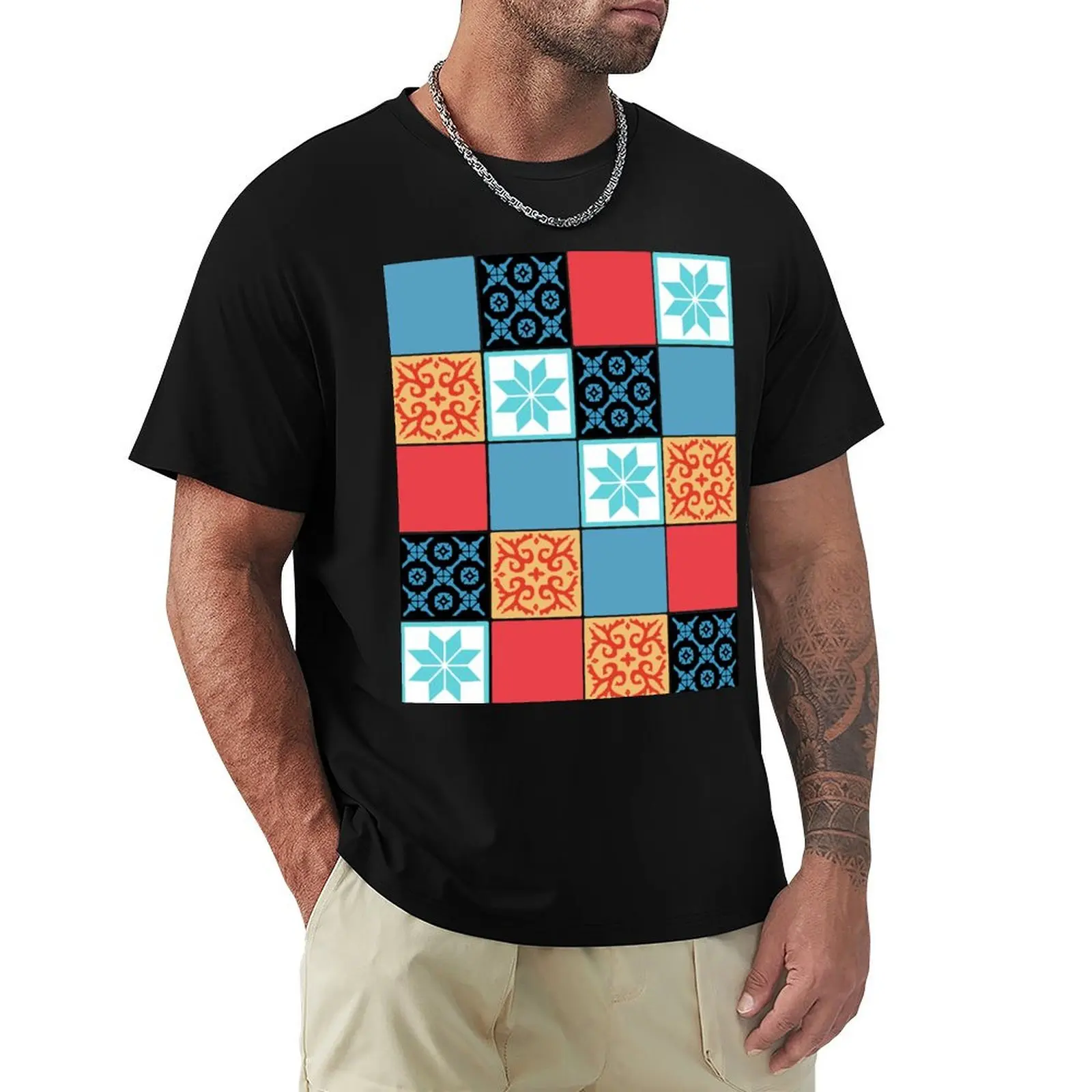 Azul: The Tiles: Inspired Art T-Shirt t shirts for man slim fit T-Shirt
